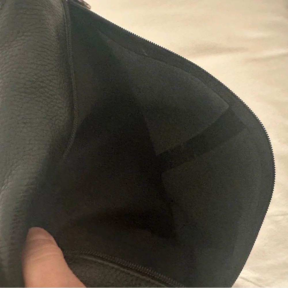 Levenger Black Leather Messenger Bag
